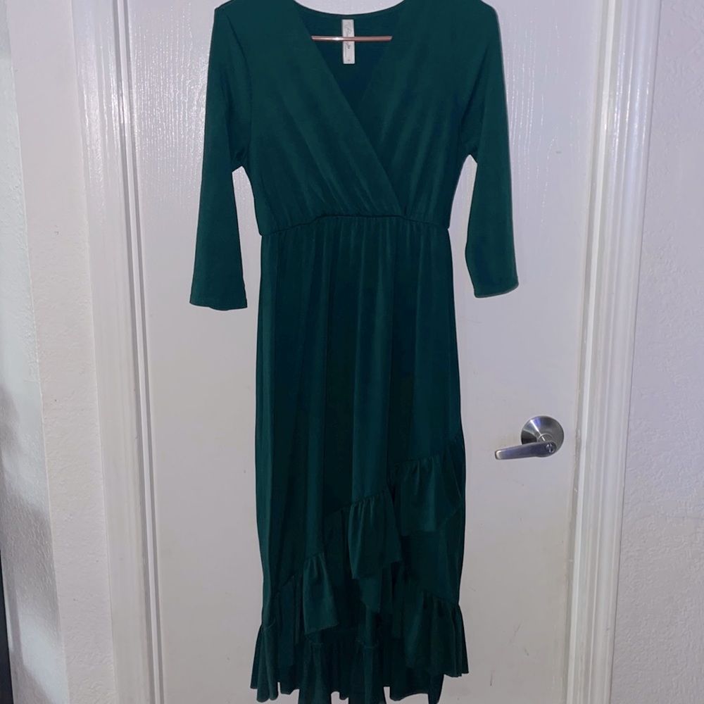 Long dress with short sleeve